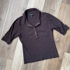 INC Brown Knit Top